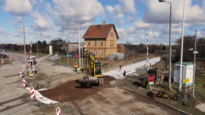 Zobacz postęp prac przy przebudowie przejazdu kolejowego linii nr 207 w Nowej Wsi Malborskiej.