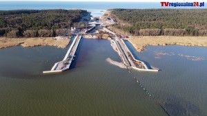 Przekop Mierzei Wiślanej. Przelot nad budową kanału żeglugowego przez Mierzeję Wiślaną z 10 marca 2022