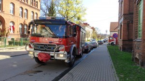Malbork. Pożar w sądzie ? ćwiczenia taktyczne strażaków.