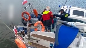 Powiat nowodworski. Płynął do Kopenhagi, znalazł się przy granicy z Rosją. Sternik miał prawie 2 promile alkoholu. 