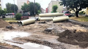 Trwa przebudowa ulicy Jagiellońskiej w Malborku. Zobacz wideo z postępu prac