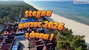 Stegna Plaża 4K ? Bałtyk i Zatoka Gdańska z Drona. Zobacz wideo i fotorelację - marzec 2026