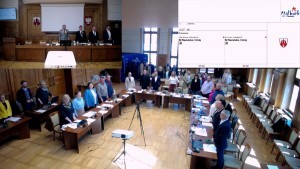Uczcili minutą ciszy pamięć tragicznie zmarłego Łukasza Litewki.  XXIX sesja Rady Miasta Malborka - 29.04.2026