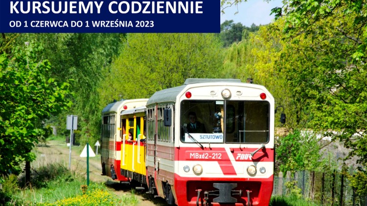 Żuławska Kolej Dojazdowa w sezonie kursuje codziennie.