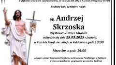 Zmarł Andrzej Skrzoska. Miał 66 lat.