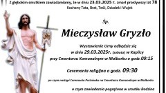 Zmarł Mieczysław Gryzło. Miał 78 lat.