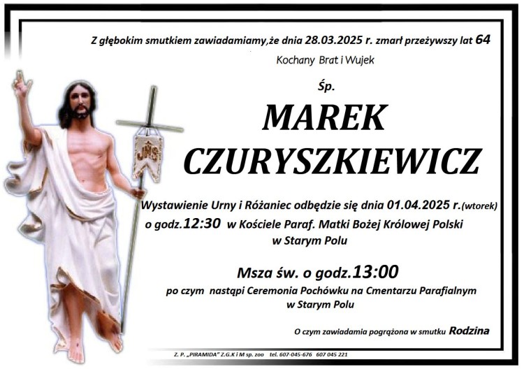 Zmarł Marek Czuryszkiewicz. Miał 64 lata.