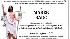 Zmarł Marek Barc. Żył 71 lat.