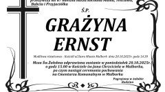 Zmarła Grażyna Ernst. Miała 67 lat.