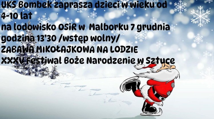 Mikołajkowa Zabawa na Lodzie w Malborku – zimowa frajda dla najmłodszych.