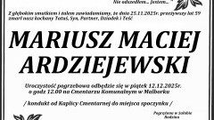 Zmarł Mariusz Maciej Ardziejewski. Miał 59 lat.
