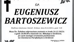 Zmarł Eugeniusz Bartoszewicz. Miał 75 lat.
