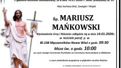Zmarł Mariusz Mańkowski. Miał 57 lat.