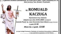 Zmarł Romuald Kaczuga.Miał 79 lat.  