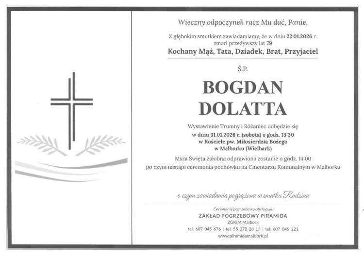 Zmarł Bogdan Dolatta. Miał 79 lat.