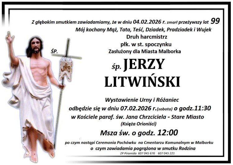 Zmarł Jerzy Litwiński. Miał 99 lat.