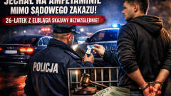 Prowadził na amfetaminie mimo sądowego zakazu. 26-latek z Elbląga usłyszał bezwzględny wyrok