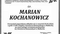 Zmarł Marian Kochanowicz. Miał 75 lat.