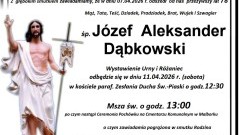 Zmarł Józef Aleksander Dąbkowski. Miał 78 lat.