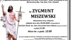 Zmarł Zygmunt Miszewski. Miał 80 lat.