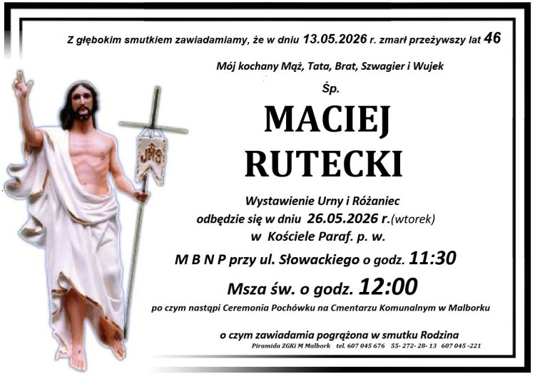 Zmarł Maciej Rutecki. Miał 46 lat.