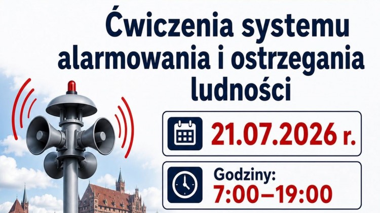 Uwaga mieszkańcy Powiatu Malborskiego! 21 lipca zawyją syreny alarmowe.…
