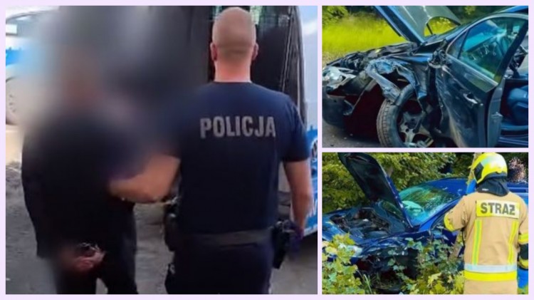 Czołowe zderzenie w Jantarze. Kierowca miał dożywotni zakaz prowadzenia…