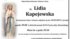 Zmarła Lidia Kapejewska. Żyła 81 lat.