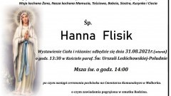 Zmarła Hanna Flisik. Żyła 60 lat.