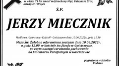 Zmarł Jerzy Miecznik. Żył 71 lat.