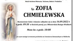 Zmarła Zofia Chmielewska. Żyła 88 lat.
