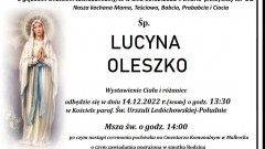 Zmarła Lucyna Oleszko. Żyła 93 lata.