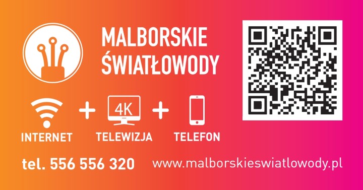 Internet Światłowodowy bez limitu ze stałą ceną i Telewizją 4K + Telefon - Malbork, Nowy Staw, Nowy Dwór Gdański, Miłoradz, Stare Pole, Kmiecin, Frombork, Braniewo - Internet z prędkością światła w twoim domu