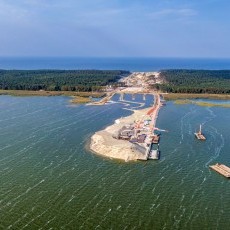 Wrzesień 2020 na budowie drogi wodnej łączącej Zalew Wiślany z Zatoką…